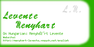 levente menyhart business card